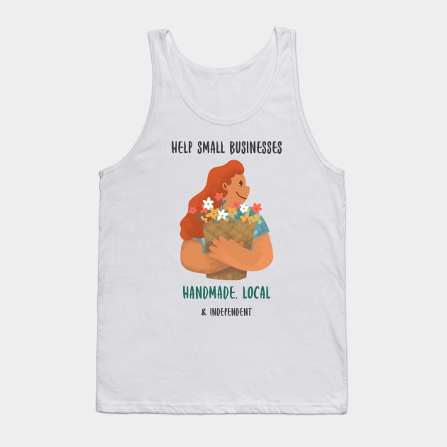 Support Small Business Tank Top by Tip Top Tee's